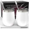 CHILLOUT LIFE Stainless Steel Wine Tumblers 2 Pack 12 oz - Double Wall Vacuum Insulated Wine Cups with Lids and Straws Set for Coffee, Wine, Cocktails (White)