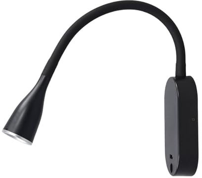 Lindby LED Wandleuchte, Wandlampe Innen 'Enna'mit USB Anschluss (Modern) in Schwarz u.a. für Schlafzimmer (1 flammig,) - Wandstrahler, Wandbeleuchtung/Wohnzimmer