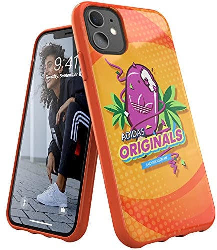 adidas Originals Kompatibel mit iPhone 11 Hülle, Geformte Bodega Handy Schutzhülle Cover - Orange