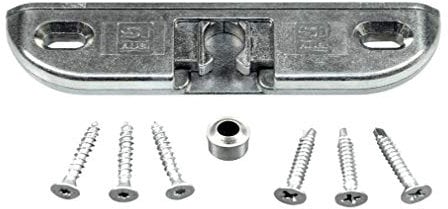 Siegenia SI Aubi Türschnäpper/Balkontürschnäpper/Fensterschnäpper 4505 inclusive Rollzapfen & SN-TEC Montagematerial