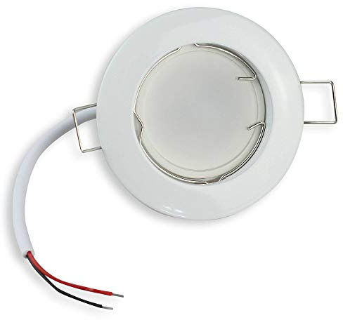 LED Einbaustrahler rund - weiß 7 Watt warmweiß MR16 12V - Einbauleuchten flach 58-65mm Bohrloch - Einbau-Spot Decken-Strahler Deckeneinbaustrahler Deckenspot Deckeneinbauleuchte