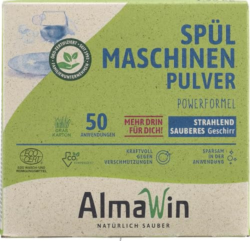 AlmaWin Bio Spülmaschinen Pulver (2 x 1,25 kg)