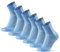 DANISH ENDURANCE Chaussettes de Running Longue Distance, Anti-Ampoules, Soutien Voûte Plantaire, 3 Paires, Bleu, 35-38