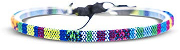 Made by Nami Surfer Fußband Herren & Damen - Dünnes Boho Ethno Hippie Fußkettchen - Handmade Strand Festival Accessoires - 100% Wasserfest & Verstellbar - 100% Ökologische Baumwolle (Türkis)
