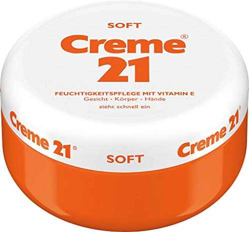 Creme 21 SOFT Creme 250ml Feuchtigkeitspflege mit Vitamin E | Handcreme Gesichtscreme Feuchtigkeitscreme | Veganer geeignet | ohne Mikro-Plastik, Parabene, Silikone, Paraffine