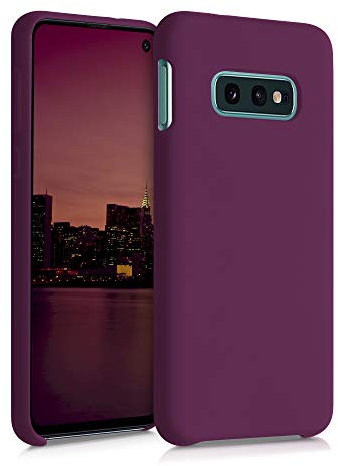 kwmobile Hülle kompatibel mit Samsung Galaxy S10e Hülle - Silikon Handy Case - Handyhülle weiche Oberfläche - kabelloses Laden - Bordeaux Violett