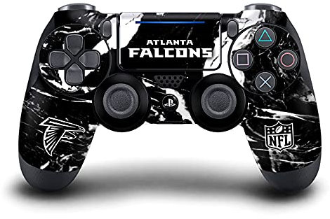 Head Case Designs Offizielle NFL Marmor Atlanta Falcons Vinyl Haut Gaming Aufkleber Abziehbild Abdeckung kompatibel mit Sony Playstation 4 PS4 DualShock 4 Controller