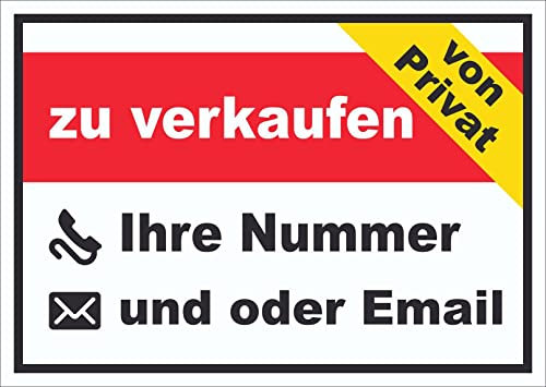 HB-Druck Privat Schild mit Wunschtext A4