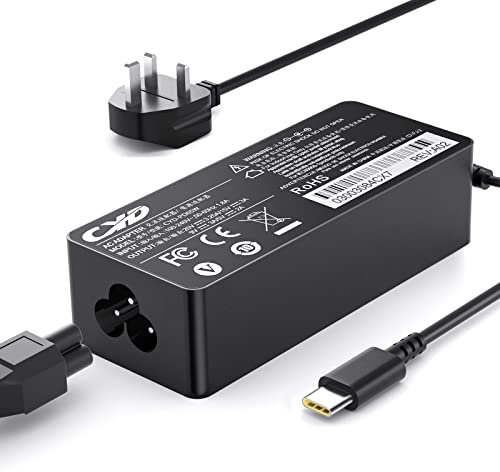 65W USB Type C Power Supply, CYD USB C Fast Charger Adapter Compatible with Lenovo Yoga 370 380 720 730 720-13 720s 730s 910-13 910-131KB 910-13IKB C940-14 C630 C740 C740-14 C930 C940 S540 S730