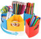 HMXLJJY Rotating Desk Stationary Organiser, 7 Segments, School Supplies Organizer for Kids, Art Supply Organizer for Home Office Classroom, Multicolored (Large)