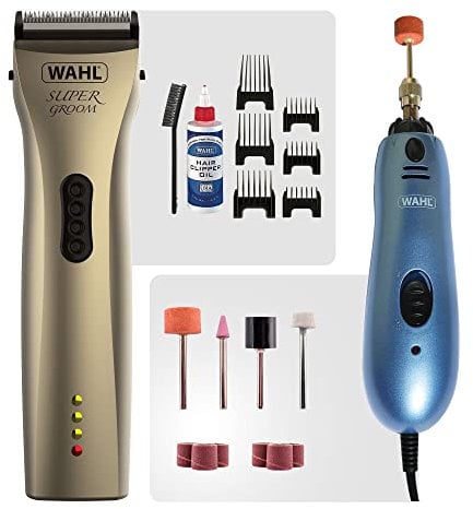 Clipper Kit Super Groom + Nail Grinder Pet Electric