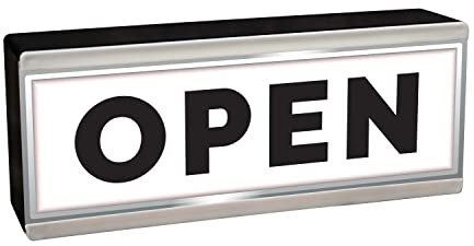 Light Up Open Sign - Illuminated LED Welcome Open Shop Light - Shop Window - Open Light Up Light Box Sign For Business