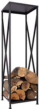 KARAT Kaminholzregal - Kaminholzständer für Innen & Außen - 111,5 x 34 x 34 cm - Brennholzregal Feuerholzregal Stapelhilfe - Naxos 3600