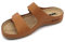 LEON 954 Lederschuhe Sandalen Sandalette Clog Pantolette Komfortschuhe Hausschuhe, Damen, Braun, EU 39