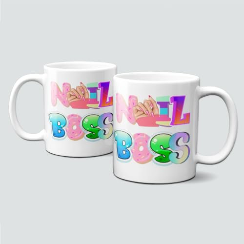 online-hut - Tasse - Kaffeebecher - Nails & Beauty - Sprüchetasse Bunt Nailz Boss - NL08