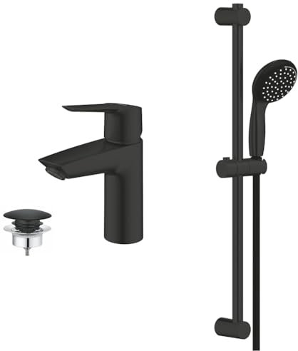 GROHE QUICKFIX Start - Einhand- Waschtischarmatur & Vitalio Start 100 - Brausestangenset