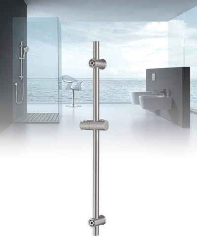 Vanbus Duschstange aus gebürstetem Nickel, 81,3 cm, mit verstellbarer Handbrause, Halterung für Badezimmer, Wandmontage, SUS 304 Edelstahl, gebürstete Oberfläche