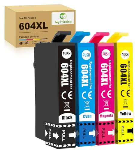 JoyPrinting 604XL Druckerpatronen Multipack für Epson 604 604XL Patronen Farbe Kompatibel für Expression Home XP-2200 XP-2205 XP-3200 XP-3205 XP-4200 XP-4205 Workforce WF-2910 WF-2930 WF-2935 WF-2950