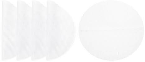 uxcell 5 Pcs 11 Inch Non-Stick Silicone Steamer Liners Mesh Mat, Reusable Round Steamer Mesh Pastry Dumplings Pad Mat, White