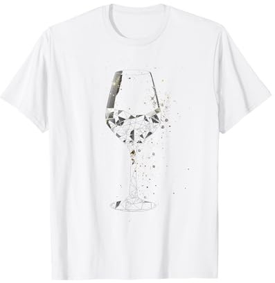 Geometrisches Weinglas T-Shirt