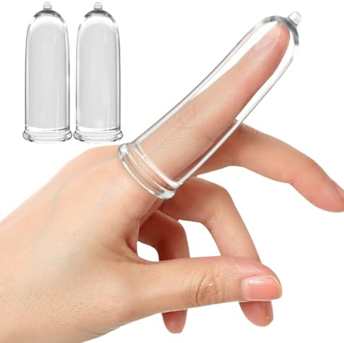 Fingerüberzieher 2er Set, Silikon Fingerhüllen Fingerkondom, Vorspiel Finger Massage für G-punkt und Klitoris Stimulation, Sex Spielzeug für die Paare Extrem Sex