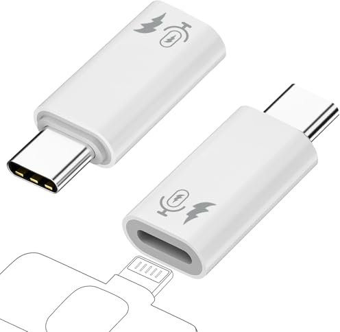 AreMe 2 Pack USB C to Lavalier Microphone Adapter, Type C Male Converter for iPhone Wireless Lavalier Microphone, iPhone 16/15 Series, iPad Air/Pro, Not for Headphone and Data
