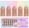 GZMAYUEN 150Pcs French Faux Ongles Couleurs Pastel Press on Nails, Court Carré Press on Nails pour Femmes et Filles