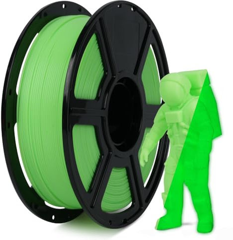 FLASHFORGE Glow-in-The-Dark Rapid PLA-Filament 1,75mm, Hoher Fluss Schnelles 3D Drucker Filament Leuchtend Grün Max 500mm/s Drucken, Hohe Helligkeit und Langanhaltender Leuchteffekt