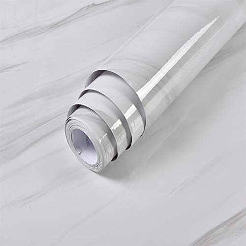 Papier peint autocollant effet 3D effet marbre blanc jazz 80 cm de largeur 80 cm x 500 cm