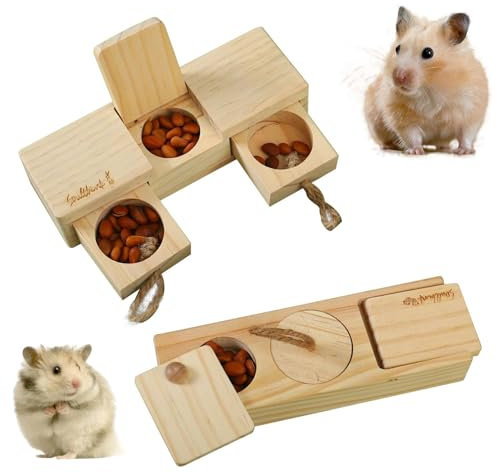 Wooden Treat Dispenser Wooden Treat Dispenser Pet Treat Dispenser Interactive Puzzle Dog Food Dispenser Fun Wooden Food Dispenser for Small Animals