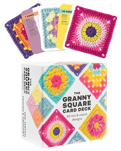 Nankoyal Uncinetto Libro Gr-Anny Squares, Scheda Didattica Per Schemi All'Uncinetto, Carta Schemi Uncinetto,50 Pezzi/Set Schede Didattiche All'Uncinetto Per Progetti All'Uncinetto