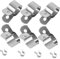 SEWOART 10st Rohrschellen Drahtseilklemme -loch-riemen Holzbearbeitungsklammern Kabelbaum Drahtwebwerkzeug Drahtklemme Rohrschelle Aus Metall Pfostenhalterung Silver Rostfreier Stahl