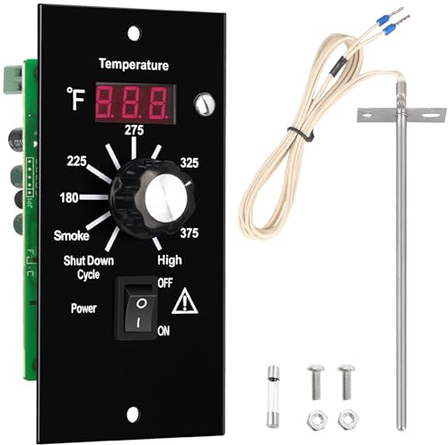 Control Panel Replacement for Traeger BAC236 Controller Digital Elite Thermostat BAC365 Wood Pellet Smoker with 7 RTD Temperature Probe Sensor BAC194 Grill Accessories