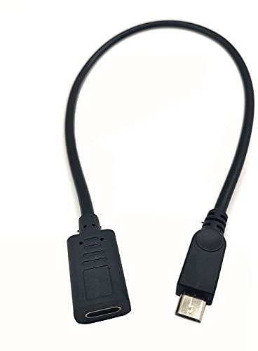 Halokny USB-C to Micro USB Adapter - 25cm/10 Inch Female to Male Charging Cable (Type-C Female/Micro Male)