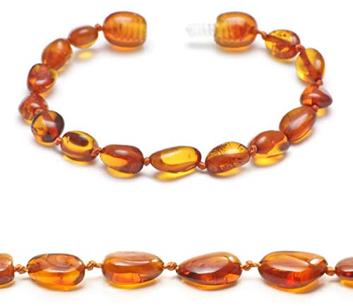 Baltic Secret Selected Baltic Amber Echtes Bernstein Armband - Ostsee Schmuck - Roh Anti Stress Armband aus Ostsee Bernstein Perlen - Echter Bernstein Schmuck, beliebt als Glücksstein Armband