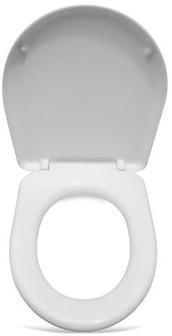 G4GADGET Soft Close Toilet Seat, Quick Release Toilet Seat for Easy Cleaning, Universal Fit with Top Fixing, Durable Material White Toilet Seat