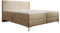 Luxusbetten24 Boxspringbett Leona Samt 180x200 mit Stauraum | Bezug: Samt | Farbe: Beige | Härtegrad: