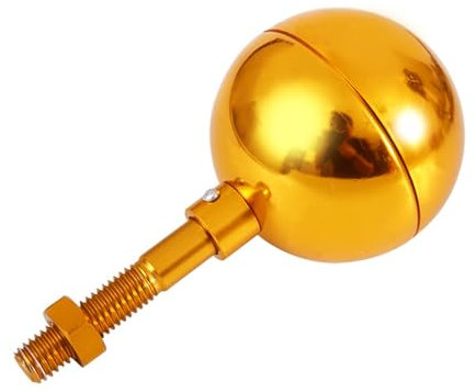 Goldene Fahnenmast-Kugel oben Ornament Fahnenmast Kugel Toppers Ornament wetterfester Ersatz für LKW und Solarleuchten