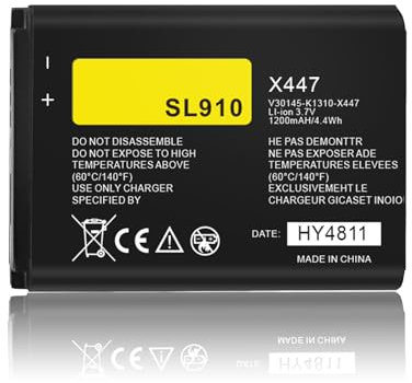 FLSTOR Batteria per Siemens Gigaset SL910, SL910A, SL910H, batteria ricaricabile V30145-K1310-X447, V30145-K1310K-X447, 1200 mAh, 1 pezzo