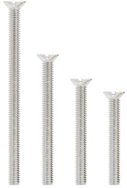 Evoges M3.5 Electrical Fixing Screws - Nickel Plated, Flat Head Countersunk, Mixed Pack (35mm, 40mm, 50mm, 75mm) – Ideal for Socket & Switch Installation, Back Boxes, Junction Boxes (55 Pcs)