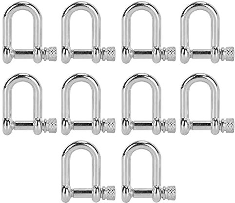 U forme de manille archet manille d anneau de chaîne serrure de haute qualité alliage zinc u boucle ronde tête pour le cam en plein air bracelets de survie 10 pcs