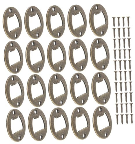 KICHOUSE 1 Set Accessori Apribottiglie Inserto Per Apribottiglie Di Birra Alluminio Apribottiglie Inserto Rotondo Apribottiglie Da Parete Con Raccoglitore Montabile Titanio Ferro Da Stiro