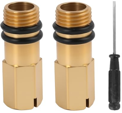 2 Stück Blindstopfen M10 Wasserhahn, Messing Blindstopfen, wasserdichte Verschlusskappen Für Kalt- & Warmwasseranschlüsse, Kompatibel Mit Küchenarmaturen, Badezimmerarmaturen, M10 Gewinde