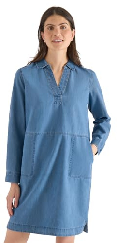 Cecil Damen 1409248 Knielanges Kleid im Denim-Look (1er Pack)