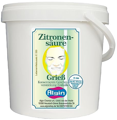 Zitronensäure Grieß 1kg Eimer