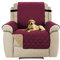 H.Versailtex Recliner Slipcovers, Water Resistant Recliner Chair Covers for Pets, Machine Washable Recliner Protectors Covers with 2 Wide Elastic Strap for Kids (Burgundy/Tan)