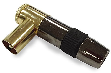 Metronic 419108 – Prises TV mâle roulé 9.52 mm, Couleur Noir
