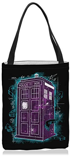 VOID Space Box Tasche Einkaufs-Beutel Polyester Shopper Einkaufs-Tasche Bag zeitreise Serie Polizei notrufzelle, Größe:Medium