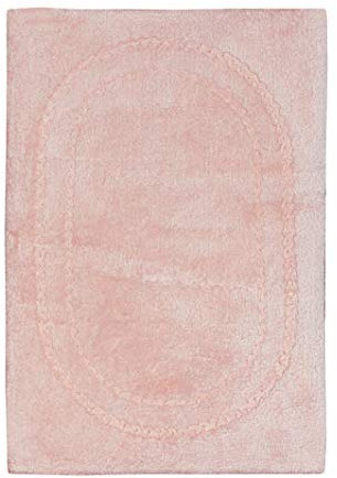 Jute & Co. Bad Madrid Teppich, Farbe, 100% Baumwolle, Light pink, One Size