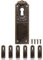 FUXXER 6x Antike Schlüssel-Schilder, Schloss-Rosetten, Vintage Messing, 90 x 28 mm